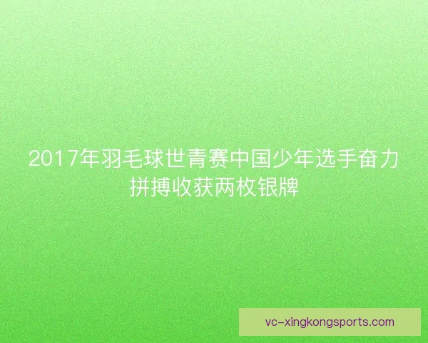 2017年羽毛球世青赛中国少年选手奋力拼搏收获两枚银牌